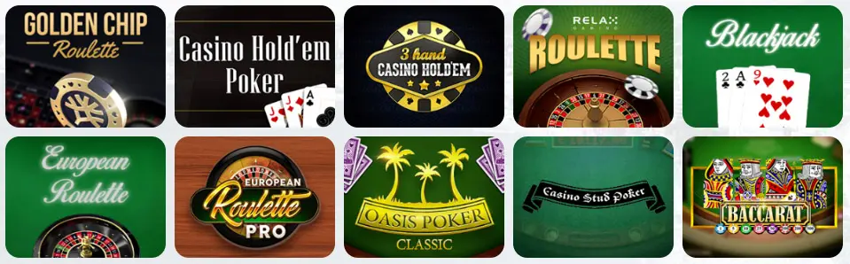 Juegos de mesa en TWIN CASINO