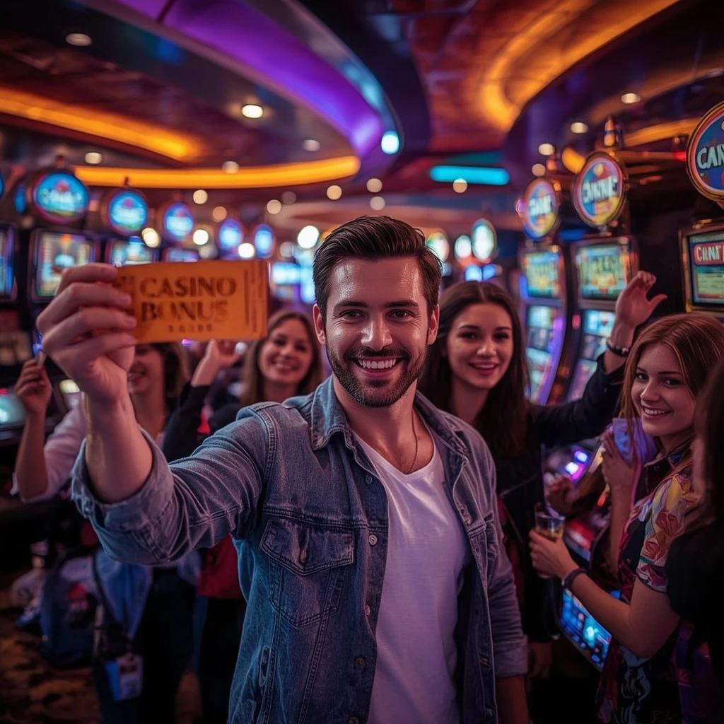 una persona con un bono de casino TWIN CASINO